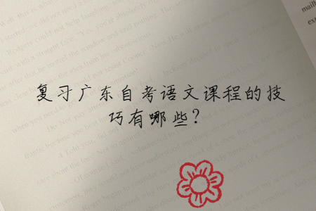 復(fù)習(xí)廣東自考語(yǔ)文課程的技巧有哪些？